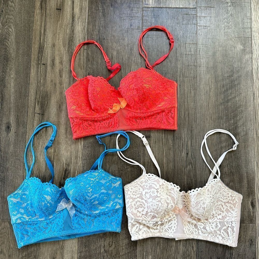 SET OF 3 BRALETTES SIZE SMALL